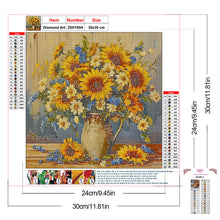 Load image into Gallery viewer, Sunflower-Full Round Diamond Painting-30x30cm