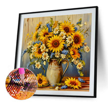 Load image into Gallery viewer, Sunflower-Full Round Diamond Painting-30x30cm