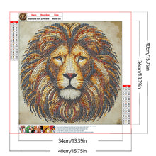 Load image into Gallery viewer, Lion-Full Round Diamond Painting-40x40cm