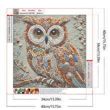 Load image into Gallery viewer, Owl-Full Round Diamond Painting-40x40cm