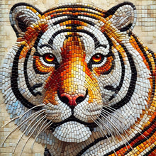 Load image into Gallery viewer, Tiger-Full Round Diamond Painting-40x40cm