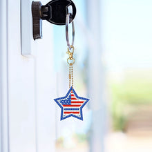 Load image into Gallery viewer, 20Pcs/Set 20Pcs/Set Independence Day Star-Double Side Drill-Diamond Keychain