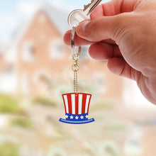 Load image into Gallery viewer, 20Pcs/Set 20Pcs/Set Independence Day Star-Double Side Drill-Diamond Keychain
