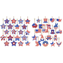 Load image into Gallery viewer, 20Pcs/Set 20Pcs/Set Independence Day Star-Double Side Drill-Diamond Keychain