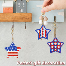 Load image into Gallery viewer, 20Pcs/Set 20Pcs/Set Independence Day Star-Double Side Drill-Diamond Keychain