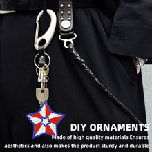 Load image into Gallery viewer, 20Pcs/Set 20Pcs/Set Independence Day Star-Double Side Drill-Diamond Keychain