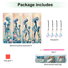 Load image into Gallery viewer, 4Pcs/Set 4Pcs/Set Yellow Flowers And Horse-Diamond Bookmark