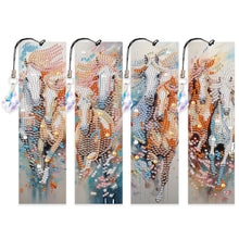 Load image into Gallery viewer, 4Pcs/Set 4Pcs/Set Yellow Flowers And Horse-Diamond Bookmark