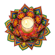 Load image into Gallery viewer, Purple Lotus-A-Diamond Candle Holder-Diamond Desktop Ornament