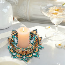 Load image into Gallery viewer, Purple Lotus-A-Diamond Candle Holder-Diamond Desktop Ornament