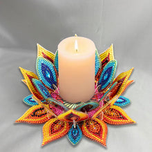 Load image into Gallery viewer, Purple Lotus-A-Diamond Candle Holder-Diamond Desktop Ornament
