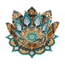 Load image into Gallery viewer, Purple Lotus-A-Diamond Candle Holder-Diamond Desktop Ornament