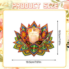 Load image into Gallery viewer, Purple Lotus-A-Diamond Candle Holder-Diamond Desktop Ornament