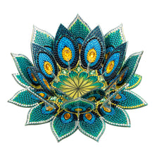 Load image into Gallery viewer, Purple Lotus-A-Diamond Candle Holder-Diamond Desktop Ornament