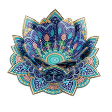 Load image into Gallery viewer, Purple Lotus-A-Diamond Candle Holder-Diamond Desktop Ornament