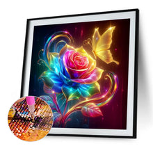 Load image into Gallery viewer, Rose Butterfly-Full Round Diamond Painting-40x40cm