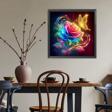 Load image into Gallery viewer, Rose Butterfly-Full Round Diamond Painting-40x40cm