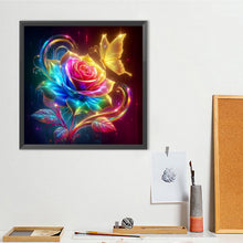 Load image into Gallery viewer, Rose Butterfly-Full Round Diamond Painting-40x40cm