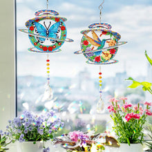 Load image into Gallery viewer, 2Pcs/Set Hummingbirds And Butterflies-SunCatcher Window Hanging Diamond Wind Chimes