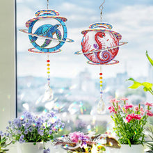 Load image into Gallery viewer, 2Pcs/Set Hummingbirds And Butterflies-SunCatcher Window Hanging Diamond Wind Chimes