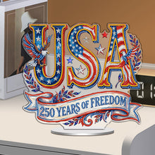 Load image into Gallery viewer, 250Th Anniversary Of The Usa-Single Side Drill-Acrylic Diamond Desktop Ornament