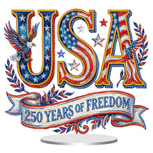 Load image into Gallery viewer, 250Th Anniversary Of The Usa-Single Side Drill-Acrylic Diamond Desktop Ornament