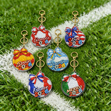 Load image into Gallery viewer, 6Pcs/Set Football World Contest Flag-Double Side Drill-Diamond Keychain