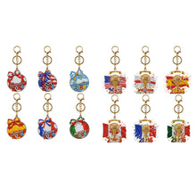 Load image into Gallery viewer, 6Pcs/Set Football World Contest Flag-Double Side Drill-Diamond Keychain