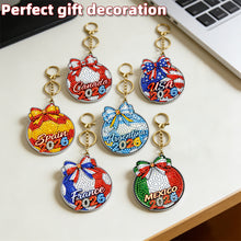 Load image into Gallery viewer, 6Pcs/Set Football World Contest Flag-Double Side Drill-Diamond Keychain