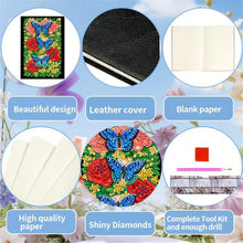 Load image into Gallery viewer, Butterflies And Roses-DIY Diamonds Painting Notebook 50 Pages