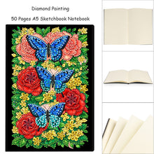 Load image into Gallery viewer, Butterflies And Roses-DIY Diamonds Painting Notebook 50 Pages