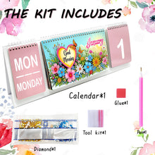 Load image into Gallery viewer, Flower-Diamond Paper Flip Calendar