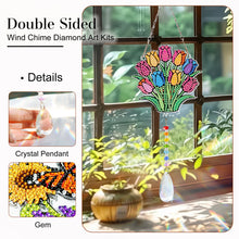 Load image into Gallery viewer, 2Pcs/Set Flower Wreath Rabbit-SunCatcher Window Hanging Diamond Wind Chimes