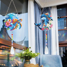 Load image into Gallery viewer, 2Pcs/Set Flower Wreath Rabbit-SunCatcher Window Hanging Diamond Wind Chimes