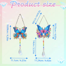 Load image into Gallery viewer, 2Pcs/Set Flower Wreath Rabbit-SunCatcher Window Hanging Diamond Wind Chimes