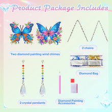 Load image into Gallery viewer, 2Pcs/Set Flower Wreath Rabbit-SunCatcher Window Hanging Diamond Wind Chimes