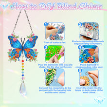 Load image into Gallery viewer, 2Pcs/Set Flower Wreath Rabbit-SunCatcher Window Hanging Diamond Wind Chimes