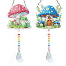 Load image into Gallery viewer, 2Pcs/Set Flower Wreath Rabbit-SunCatcher Window Hanging Diamond Wind Chimes