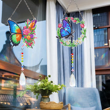 Load image into Gallery viewer, 2Pcs/Set Bow-Shaped Easter Egg-SunCatcher Window Hanging Diamond Wind Chimes