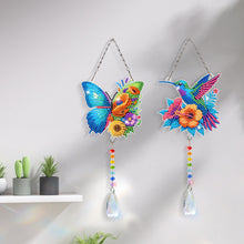 Load image into Gallery viewer, 2Pcs/Set Bow-Shaped Easter Egg-SunCatcher Window Hanging Diamond Wind Chimes