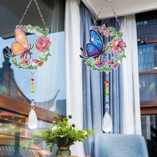 Load image into Gallery viewer, 2Pcs/Set Bow-Shaped Easter Egg-SunCatcher Window Hanging Diamond Wind Chimes