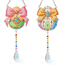 Load image into Gallery viewer, 2Pcs/Set Bow-Shaped Easter Egg-SunCatcher Window Hanging Diamond Wind Chimes