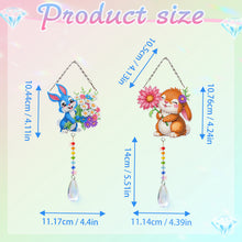 Load image into Gallery viewer, 2Pcs/Set Bow-Shaped Easter Egg-SunCatcher Window Hanging Diamond Wind Chimes