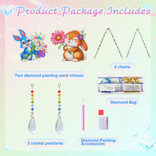 Load image into Gallery viewer, 2Pcs/Set Bow-Shaped Easter Egg-SunCatcher Window Hanging Diamond Wind Chimes