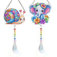 Load image into Gallery viewer, 2Pcs/Set Bow-Shaped Easter Egg-SunCatcher Window Hanging Diamond Wind Chimes