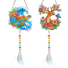 Load image into Gallery viewer, 2Pcs/Set Bow-Shaped Easter Egg-SunCatcher Window Hanging Diamond Wind Chimes