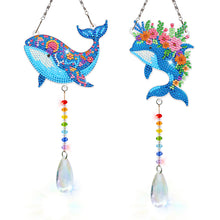 Load image into Gallery viewer, 2Pcs/Set Bow-Shaped Easter Egg-SunCatcher Window Hanging Diamond Wind Chimes