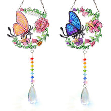 Load image into Gallery viewer, 2Pcs/Set Bow-Shaped Easter Egg-SunCatcher Window Hanging Diamond Wind Chimes