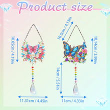 Load image into Gallery viewer, 2Pcs/Set Cross-SunCatcher Window Hanging Diamond Wind Chimes