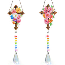 Load image into Gallery viewer, 2Pcs/Set Cross-SunCatcher Window Hanging Diamond Wind Chimes